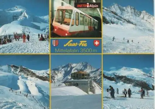 Schweiz - Schweiz - Saas-Fee - 6 Teilbilder - 1990