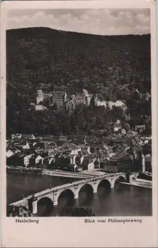 Heidelberg - Blick vom Philosophenweg - ca. 1960