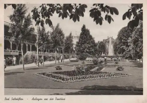 Bad Salzuflen - Anlagen vor der Fontäne - ca. 1955