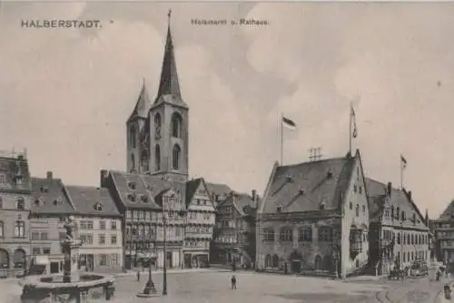 Halberstadt - Holzmarkt und Rathaus