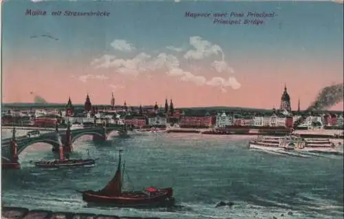 Mainz - mit Straßenbrücke - 1927