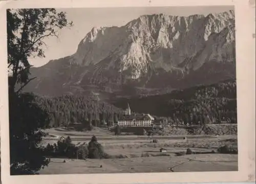 Klais, Schloss Elmau - mit Wettersteinwand - 1956