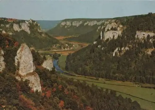 Beuron, Schloss Werenwag - Blick vom Eichfelsen - ca. 1980