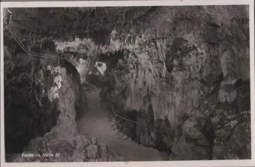 Sonnenbühl-Erpfingen - Bären- und Karlshöhle, Partie in Halle III - ca. 1955