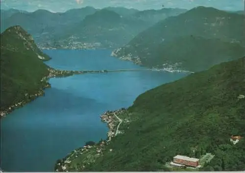 Schweiz - Schweiz - Arsizio-Serpiano - Blick gegen Melide, Bissone, Lugano und Monte Bre - 1982