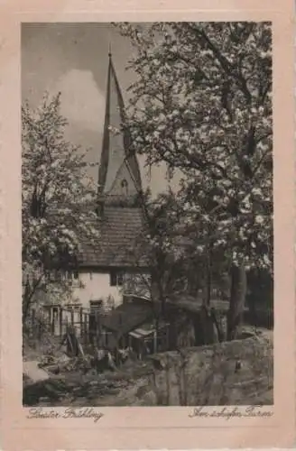 Soest - Frühling am schiefen Turm - ca. 1950