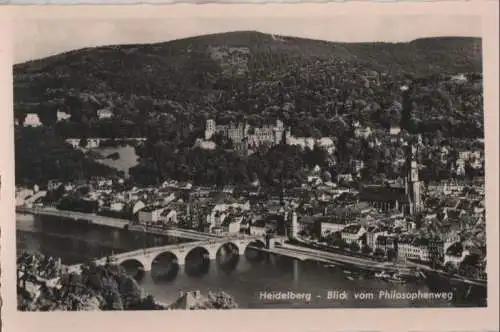 Heidelberg - Blick vom Philosophenweg - ca. 1955