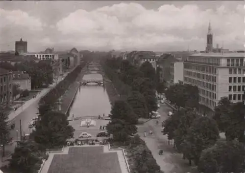 Düsseldorf - Stadtgraben mit Königsallee - 1954