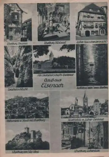 Eisenach - u.a. Drachenschlucht - ca. 1950