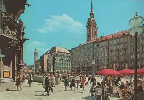 München - Marienplatz mit Altem Peter - ca. 1980