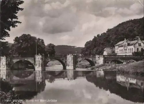 Hann. Münden - Werra mit Werrabrücke - 1958