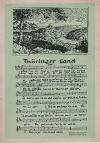 Thüringen - mit Lied: Thüringer Land - ca. 1960