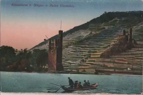 Rüdesheim, Ruine Ehrenfels - Mäuseturm - ca. 1920