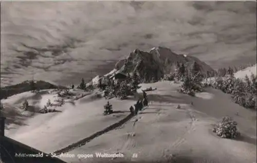 Mittenwald - st. Anton gegen Wetterstein - 1955