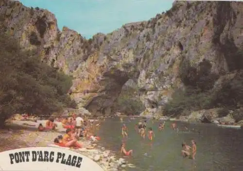 Frankreich - Pont de Arc Plage - ca. 1975