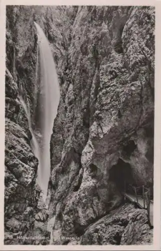 Höllentalklamm - mit Wasserfall - ca. 1960