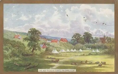 Großbritannien - Yalding - Großbritannien - Hop pickers tents