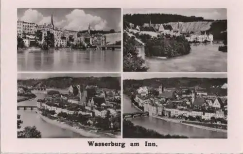 Wasserburg am Inn - 4 Teilbilder - ca. 1960