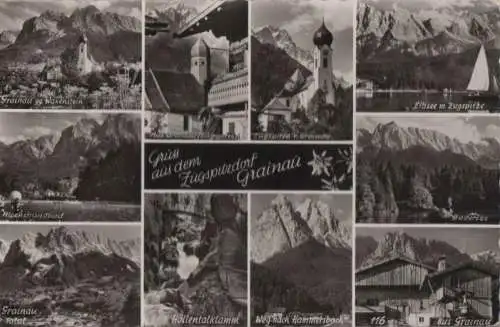 Grainau - u.a. Eibsee mit Zugspitze - 1955