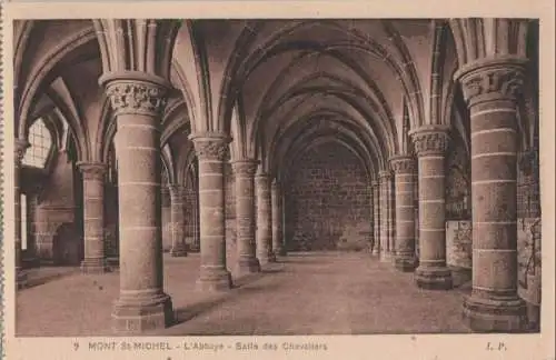 Frankreich - Mont Saint-Michel - Frankreich - Abbaye, Salle des Chevaliers