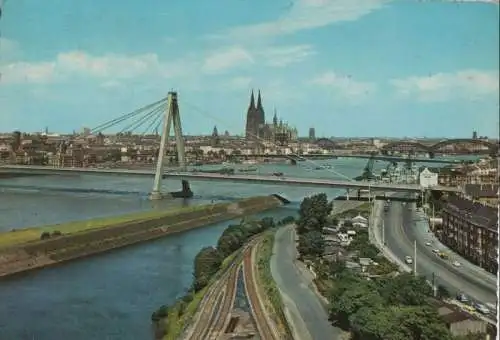 Köln - Severinsbrücke und Dom - 1964