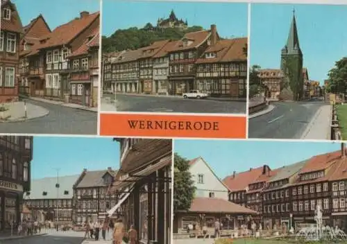 Wernigerode - u.a. Blick zum Feudalmuseum - ca. 1985