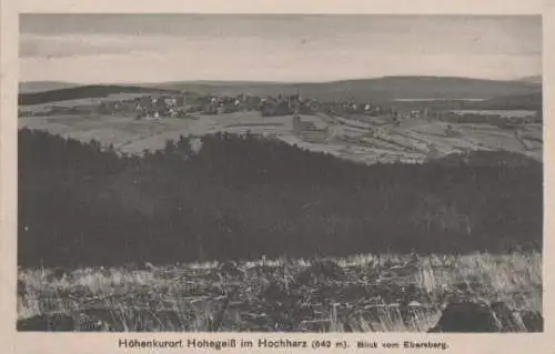 Schierke - Hohegeiss - Blick vom Ebersberg - ca. 1955