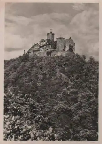 Eisenach - Wartburg, Blick von Süden - ca. 1955