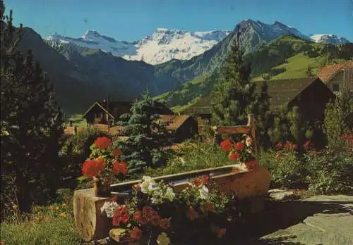 Schweiz - Schweiz - Adelboden - Schmucker Brunnentrog im Umland - 1975