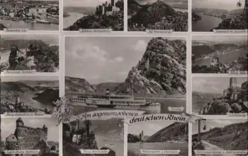 Rhein - u.a. Burg Gutenfels und Pfalz - 1963