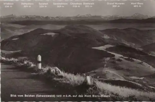 Belchen - Blick auf das Mont Blanc-Massiv - ca. 1960