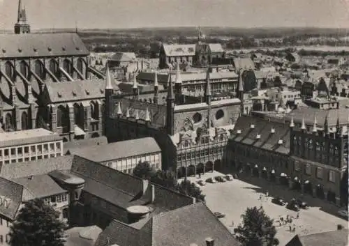 Lübeck - Blick auf den Markt - ca. 1960