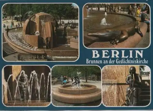 Berlin-Charlottenburg, Gedächtniskirche - Brunnen - 1985