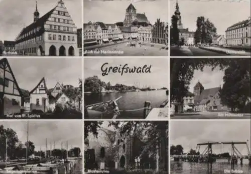 Greifswald - u.a. Rathaus - 1961