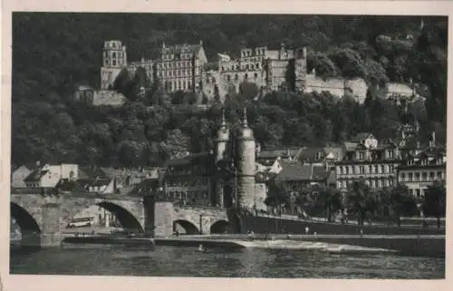 Heidelberg - Schloß und Neckarbrücke - 1955