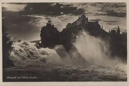 Schweiz - Schweiz - Rheinfall - mit Schloß Laufen - ca. 1950