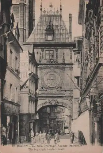 Frankreich - Frankreich - Rouen - Le Gros Horloge, Facade Orientale - ca. 1935