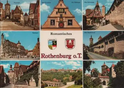 Rothenburg - 8 Teilbilder - ca. 1975