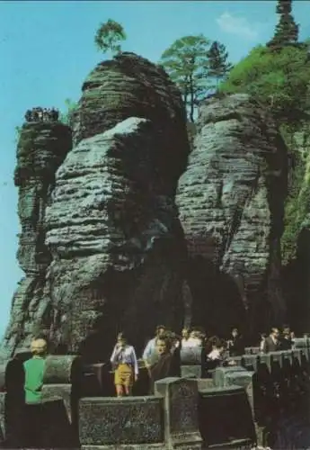 Sächsische Schweiz - Basteibrücke und Basteiaussicht - 1972