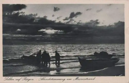 Sellin - Abendstimmung am Meeresstrand - ca. 1955