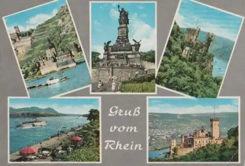 Rüdesheim - Gruß vom Rhein u.a. Kaub - 1963