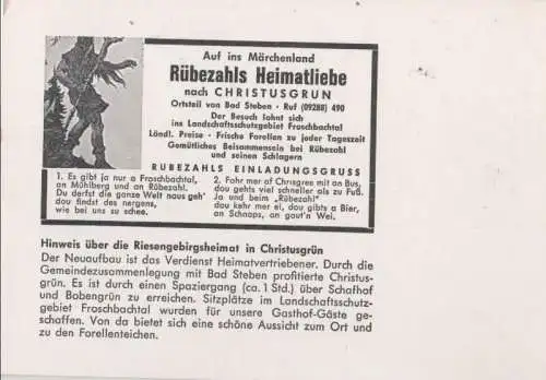 Christusgrün Rübezahls Heimatliebe