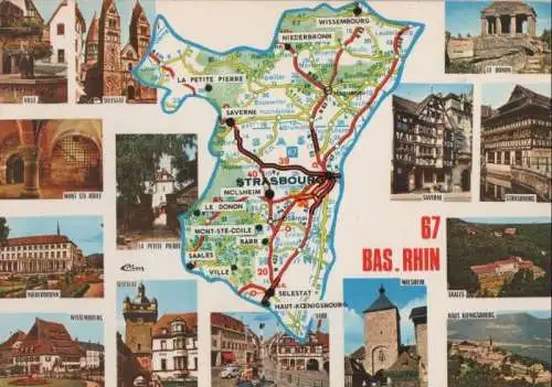 Frankreich - Frankreich - Bas-Rhin - 14 Teilbilder - ca. 1980