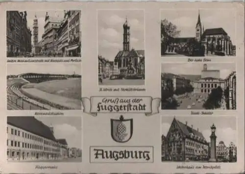 Augsburg - u.a. St. Ulrich - ca. 1950