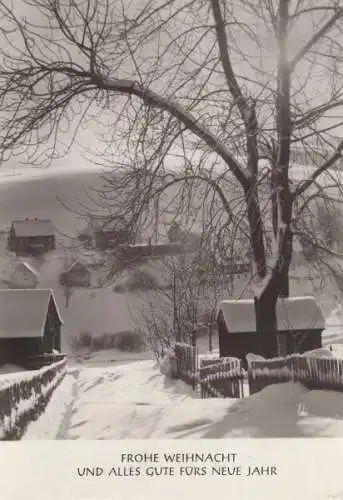 Frohe Weihnacht - Ort im Winter