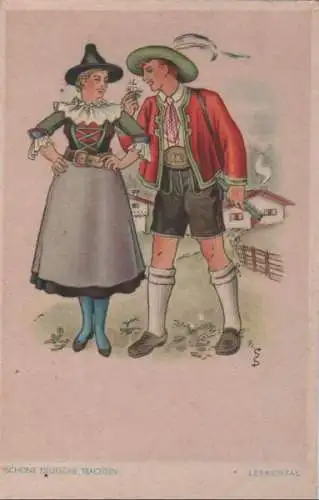 Frau und Mann in Tracht