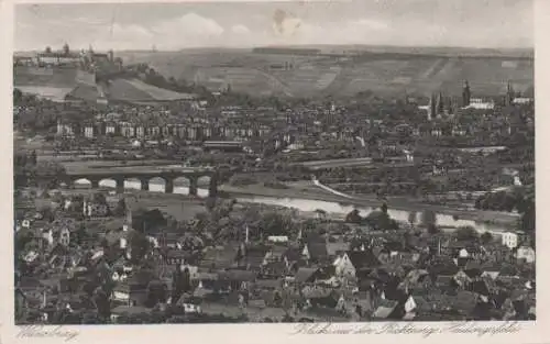 Würzburg - Blick aus Richtung Heidingsfeld - ca. 1955