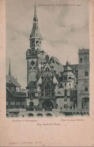 Belgien - Belgien - Brüssel - Bruxelles - Exposition, das Deutsche Haus - 1900