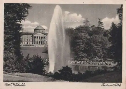 Kassel-Wilhelmshöhe - Fontäne und Schloß - ca. 1960