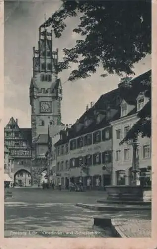 Freiburg - Oberlinden und Schwabentor - 1946